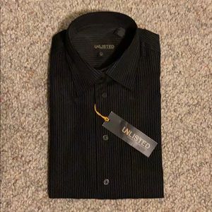 Men’s black pin shirt, brand new
